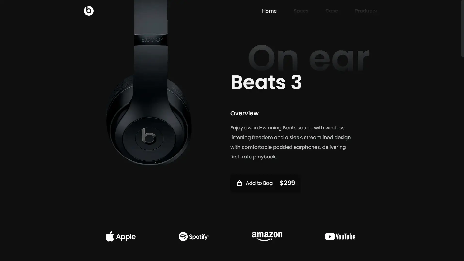 Headphone Landing Page Design Preview